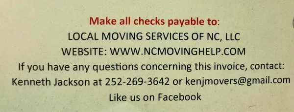 Local Moving Services Of Nc LLC